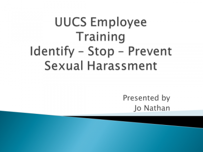 slide for employee training on sexual harassment 3-6-2017