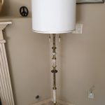Item 10 - Vintage Floor Lamp Made of Brass and Marble
